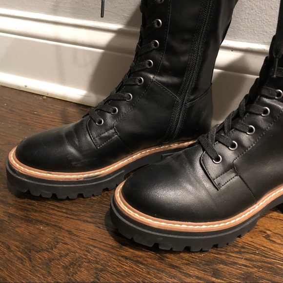 Sun + Stone Lug Sole Platform Combat Boots - Picture 3 of 8